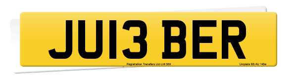 Registration number JU13 BER